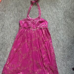 Pink halter dress